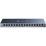 TP-Link TL-SG116P 16-Port Gigabit Desktop Switch with 16-Port PoE+, 802.3at/af, 120 W PoE Power, Desktop Steel Case, Extend Mode for 250m PoE Transmitting, Priority Mode for Port1-4, Isolation Mode, PoE Auto Recovery, Intelligent Power Management