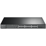 JetStream 24-Port Gigabit and 4-Port 10GE SFP+ L2+ Managed Switch with 24-Port PoE+PORT: 24× Gigabit PoE+ Ports, 4× 10G SFP+ Slots, RJ45/Micro-USB Console PortSPEC: 802.3at/af, 384 W PoE Power, 1U 19-inch Rack-mountable Steel Case