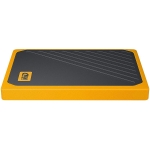 WD 500GB My Passport Go - Portable SSD, up to 400MB/s, 2-meter drop protection - Black w/ Amber trim