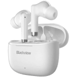 Blackview AirBuds 4, Battery 35mAh,Charging box battery 400mAh, Bluetooth 5.3, White