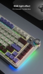Aula геймърска механична клавиатура Wireless Gaming Mechanical Keyboard AU75 - Bloomfield Switch [Linear] (English US), Turmeric yellow