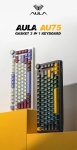 Aula геймърска механична клавиатура Wireless Gaming Mechanical Keyboard AU75 - Bloomfield Switch [Linear] (English US), Turmeric yellow