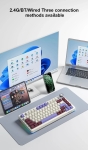 Aula геймърска механична клавиатура Wireless Gaming Mechanical Keyboard AU75 - Bloomfield Switch [Linear] (English US), Turmeric yellow