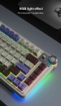 Aula геймърска механична клавиатура Wireless Gaming Mechanical Keyboard AU75 - Bloomfield Switch [Linear] (English US), Beige
