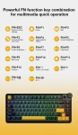 Aula геймърска механична клавиатура Wireless Gaming Mechanical Keyboard AU75 - Bloomfield Switch [Linear] (English US), Beige