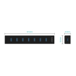Orico хъб USB3.0 HUB 7 port Black - H7013-U3-AD