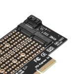 Makki Адаптер M2 SSD NVMe+SATA (M-key+B-key) to PCI Express 3.0 4x adapter - MAKKI-M2-PCIE-2X