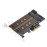 Makki Адаптер M2 SSD NVMe+SATA (M-key+B-key) to PCI Express 3.0 4x adapter - MAKKI-M2-PCIE-2X