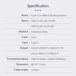Orico хъб USB3.0/2.0 HUB 4 port - Type-C input - AH-13-GY