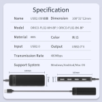 Orico хъб USB2.0 HUB 4 port White - FL02-WH