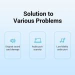 Vention външна звукова карта USB Sound card - Headphones, Mic, Silver - VAB-S13