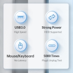 Orico хъб HUB USB3.1 Type-C 4 port - 4 x USB3.0 Black - PW4U-C3-015-BK