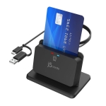 j5create JUR261-N USB Smart card/CAC reader картов четец със стойка