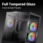 AeroCool кутия Case ATX - P500D Digi-G-BK-v1 - Digital Display, USB-C, 3 x 120 mm A-RGB