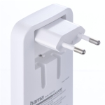 HAMA Бързо мини зарядно, 65W, 2x USB-C, 1x USB-A, PD, плоско, бяло