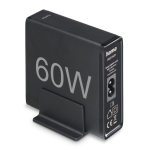 HAMA Зарядна станция 4 порта, 60W, 2 x USB-C, 2 x USB-A, PD, Fast Charge