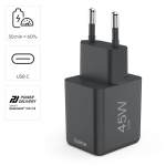 HAMA Бързо мини зарядно GaN, USB-C, PD, 45 W, черно