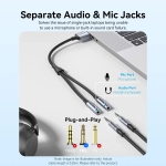 Vention външна звукова карта USB Sound card 2-Port 0.25M Gray - CVHHC