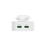 HAMA Бързо мини зарядно GaN, 2 x USB-C, PD, 40 W, сгъващ се адаптер, бял