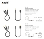 A4Tech Адаптер AD-3P 3.5mm жак мъжко - 2 х 3.5мм жак женско