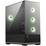 MSI MAG PANO 110R PZ, Mid-Tower, ATX/M-ATX/ITX, 2x USB 3.2, 1x USB Type-C 20Gbs, 1x Audio/Mic, LED Button, ARGB Hub, 4x 120mm ARGB Fans, ARGB Fan Hub, Mesh Panel, Tempered Glass, Black