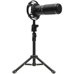LORGAR Voicer 721, Gaming Microphone, Black, USB condenser microphone with tripod stand, pop filter, including 1 microphone, 1 Height metal tripod, 1 plastic shock mount, 1 windscreen cap, 1,2m metel type-C USB cable, 1 pop filter, 154.6x56.1mm