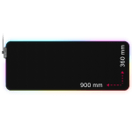 Lorgar Steller 919, Gaming mouse pad, High-speed surface, anti-slip rubber base, RGB backlight, USB connection, Lorgar WP Gameware support, size: 900mm x 360mm x 3mm, weight 0.635kg