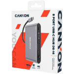 CANYON hub DS-14 8in1 4k USB-C Dark Grey