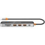 CANYON hub DS-13 7in1 4k USB-C Transparent Space Grey