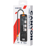 CANYON hub DS-13 7in1 4k USB-C Transparent Space Grey