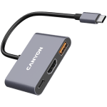 CANYON hub DS-4 3in1 USB-C Grey