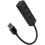 AXAGON HUE-M1A 4x USB3.2 Gen 1 MINI hub, metal, 20cm USB-A cable