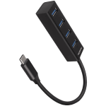 AXAGON HUE-M1C 4x USB3.2 Gen 1 MINI hub, metal, 20cm USB-C cable
