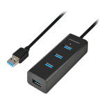 AXAGON HUE-S2BL 4x USB3.0 Charging Hub 1.2m Cable, MicroUSB Charging