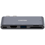 CANYON hub DS-5 5in1 Thunderbolt 3 4k Space Grey