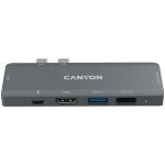 CANYON hub DS-5 7in1 Thunderbolt 3 Space Grey