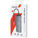 CANYON hub DS-15 8in1 4k USB-C Dark Grey
