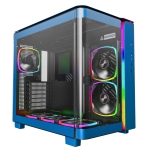 Montech кутия KING 95 Pro, Dual Chamber Mid-tower Case, 6 ARGB Fans, 2 Front Panels, Prussian Blue