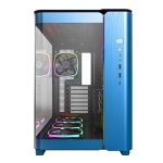Montech кутия KING 95 Pro, Dual Chamber Mid-tower Case, 6 ARGB Fans, 2 Front Panels, Prussian Blue