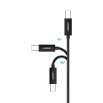 Кабел за принтер UGREEN US241 USB-C към USB-B 2.0, 1 м - черен