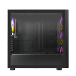 Montech кутия Case ATX - XR Wood (B) - 4 x 120 mm ARGB Fans, Wood, USB-C, Black