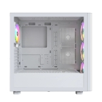 Montech кутия Case ATX - XR Wood (W) - 4 x 120 mm ARGB Fans, Wood, USB-C, White