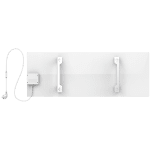 AENO Premium Eco Smart Heater, 700W, Tempered glass, Infrared+convection heating type, Led display Plug type: Europe (E/F type), WHITE