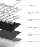 Геймърскa безжична клавиатура Dark Project ALU81A Terra Nova R2 White RGB