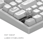Геймърскa безжична клавиатура Dark Project ALU81A Terra Nova R2 White RGB