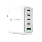 Мрежово зарядно JUP53100 100W GaN, 5 порта, USB-C, USB-A