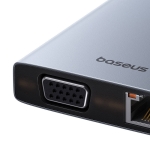 USB хъб Baseus 13 в 1 PortalJoy Series Type-C към HDMI+DP+VGA+C+USB+PD+RJ45+SD/TF+3.5мм B00053002811-01 - тъмносив