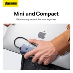 USB хъб Baseus UltraJoy 4 в 1, USB Type-C към 3 x USB 3.0 и 1 x RJ45 B0005280A813-00 - сив