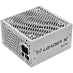 Super Flower Leadex III Gold 1000W ATX 3.1 80 Plus Gold, Fully Modular, Flat White Cables, 140mm Fan, White, 7 Year Warranty