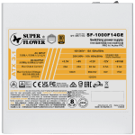 Super Flower Leadex III Gold 1000W ATX 3.1 80 Plus Gold, Fully Modular, Flat White Cables, 140mm Fan, White, 7 Year Warranty